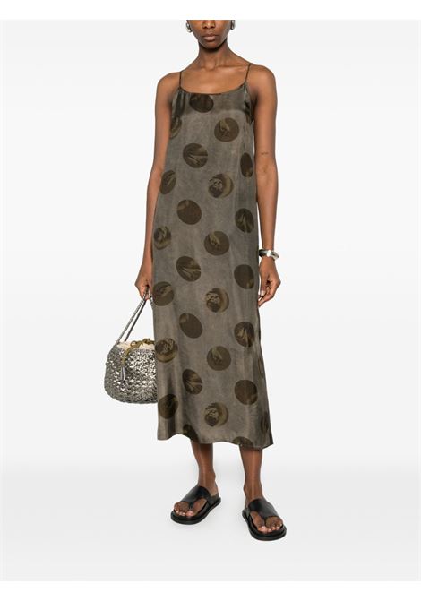 abito lungo anaya donna grigio e marrone UMA WANG | UP5017UW086